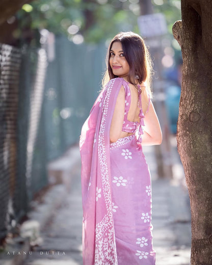 Best selling lavender saree