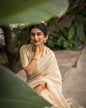 Onam Organza silk gold saree